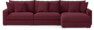 Rossi - 3-sits soffa med schäslong höger - Röd