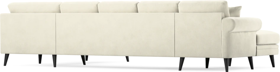 Eden - 3-sits soffa med schäslong vänster och divan höger - Vit