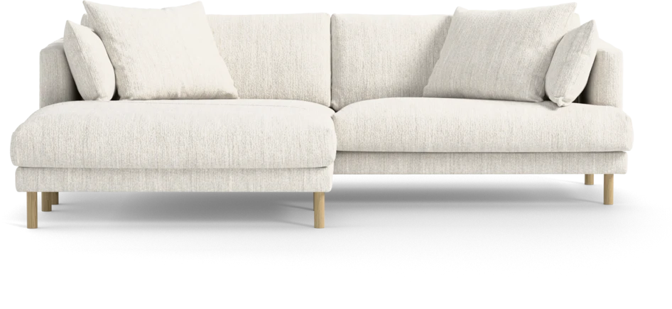 Harper - 4-sits med schäslong XL vänster - Vit