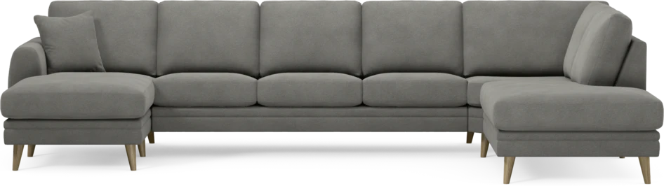 Eden - 3-sits soffa med schäslong vänster och divan höger - Grå