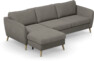 County - 3-sits soffa med flyttbar schäslong - Grå