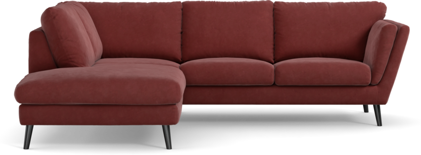 Madison Lux - 2-sits soffa med divan vänster - Rosa