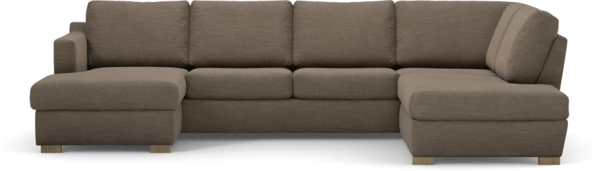 Friday - 3-sits soffa med schäslong vänster och divan höger - Brun