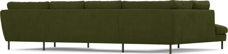 Madison Lux - 2-sits soffa med divan vänster och schäslong höger - Grön