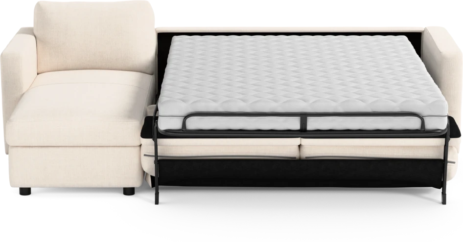 Lindö - Bäddsoffa 2,5-sits med schäslong, vändbar - Vit