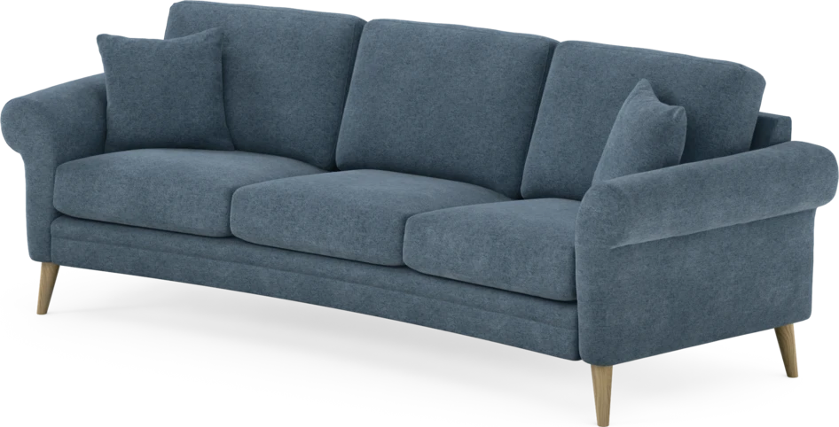 Eden - 3-sits soffa svängd - Blå