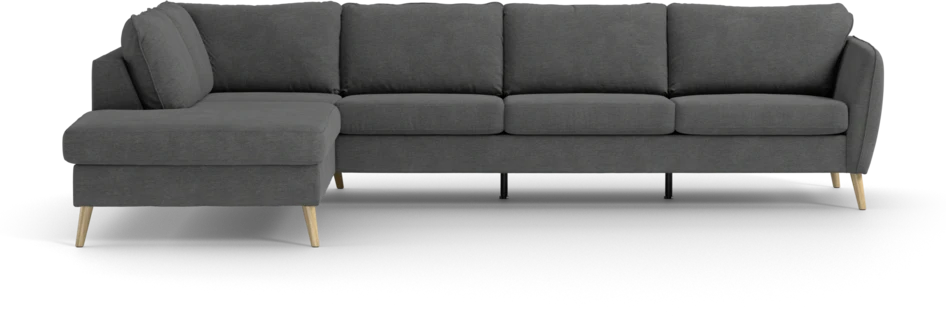 County - 3-sits soffa med divan vänster - Grå