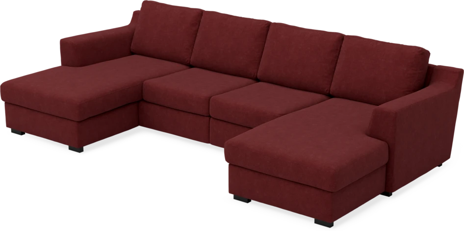 Friday - 2-sits soffa med två schäslonger - Rosa