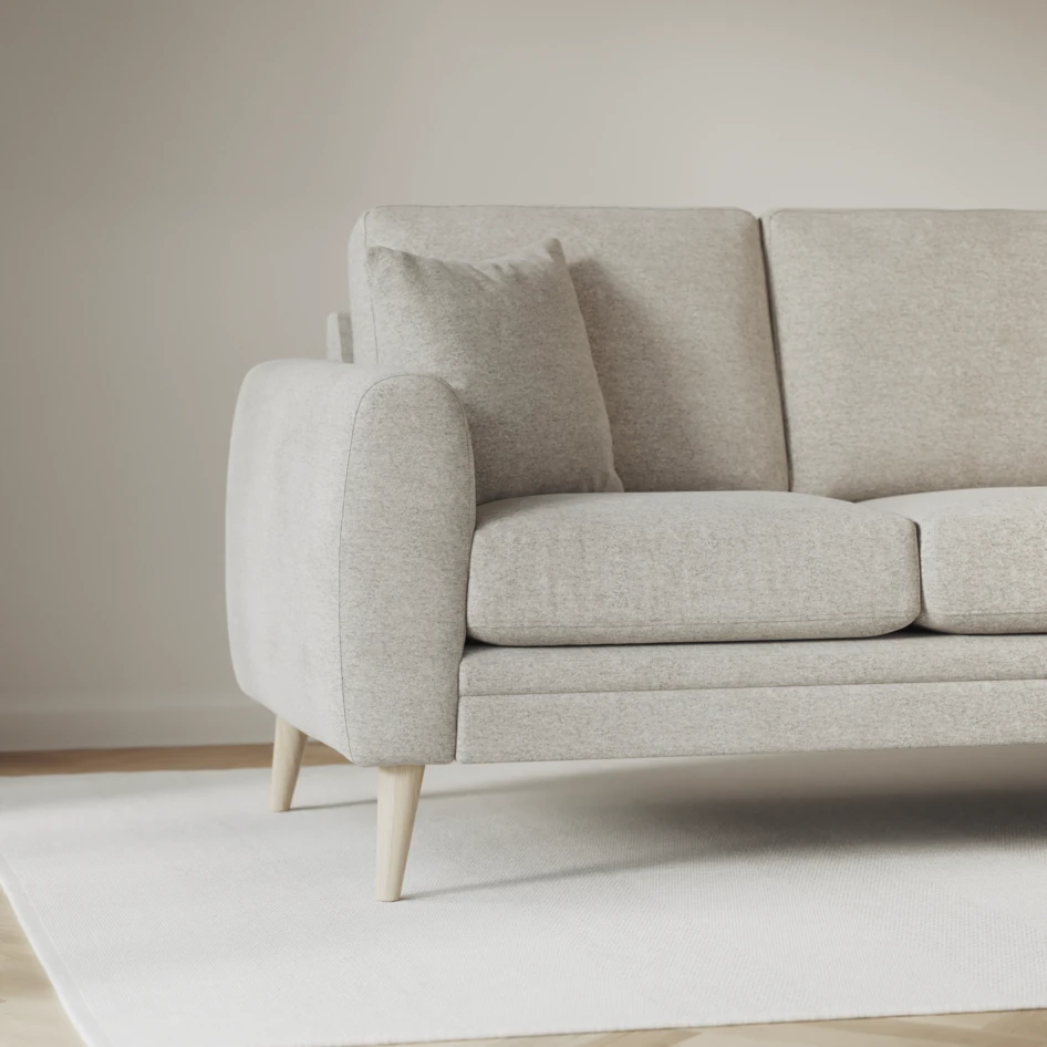 Eden - 3-sits soffa med schäslong vänster och divan höger - Grå