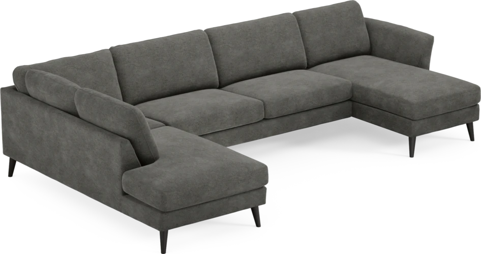 Bridge - 3-sits soffa med divan vänster och schäslong höger - Grå