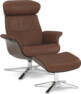 Timeout - Fåtölj och fotpall - Brun