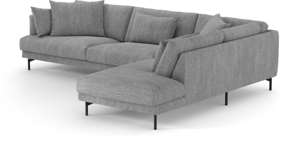 Harper - 3-sits soffa med divan höger - Grå