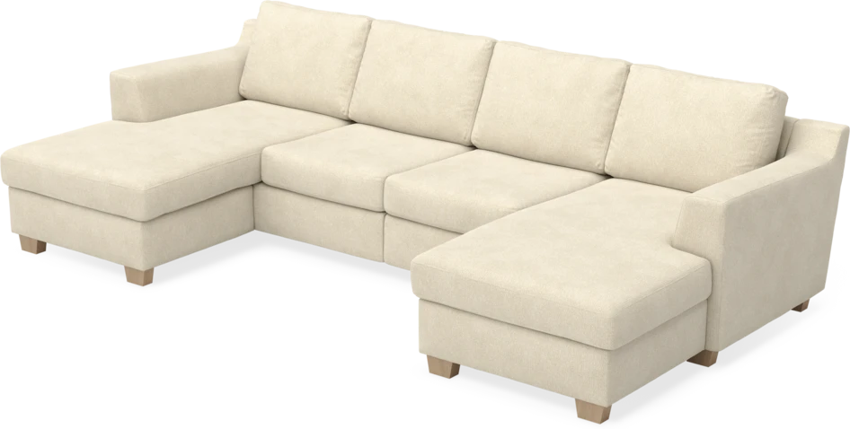 Friday - 2-sits soffa med två schäslonger - Beige