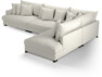 Rossi - 4-sits soffa med divan höger - Vit