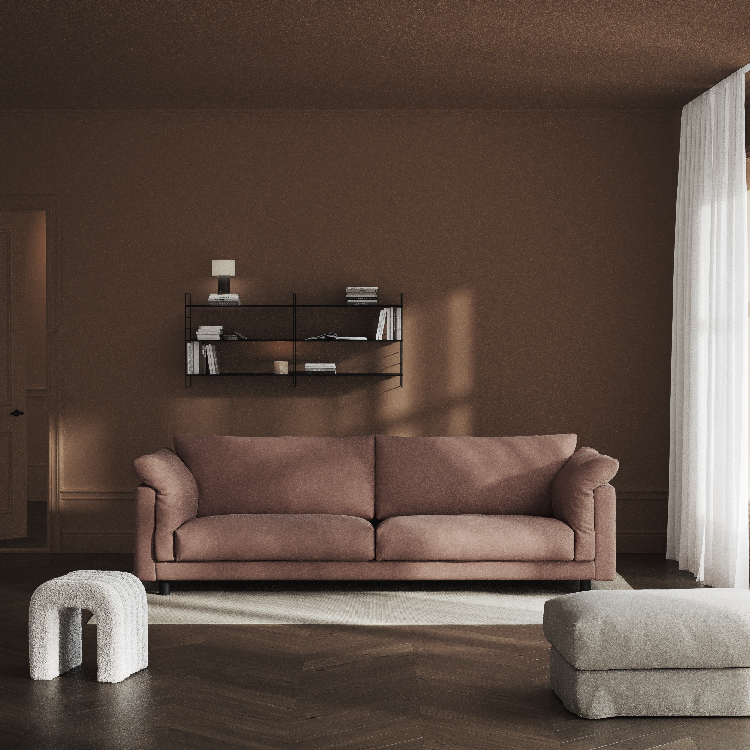 Cherrie - 4-sits soffa, fast klädsel - inspiration