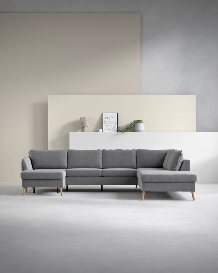 County - 3-sits soffa med schäslong vänster och divan höger - inspiration