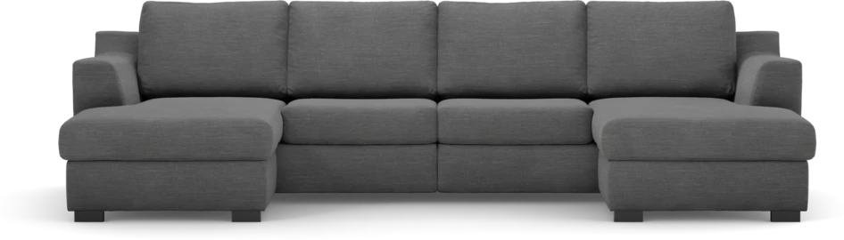 Friday - 2-sits soffa med två schäslonger - Grå