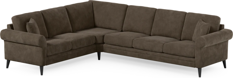 Eden - Hörnsoffa, 2+3-sits - Brun