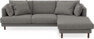 Harper - 4-sits med schäslong höger  - Grå