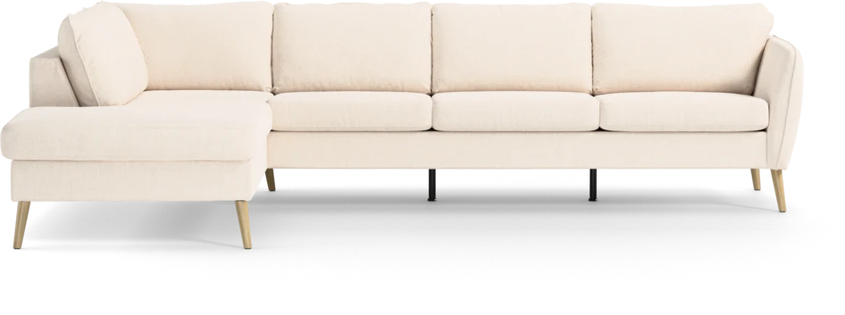 County - 3-sits soffa med divan vänster - Vit