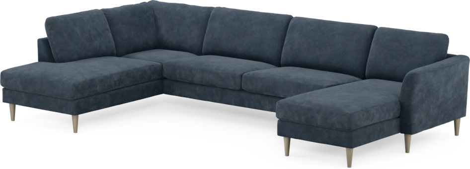 Bridge - 3-sits soffa med divan vänster och schäslong höger - Blå