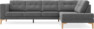 Rio - 3-sits soffa med divan höger - Grå