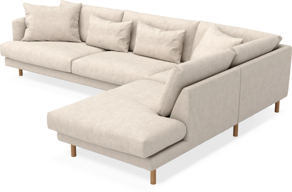 Harper - 3-sits soffa med divan höger - Vit