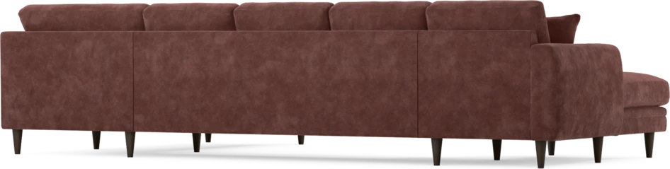 Eden - 3-sits soffa med schäslong vänster och divan höger - Röd
