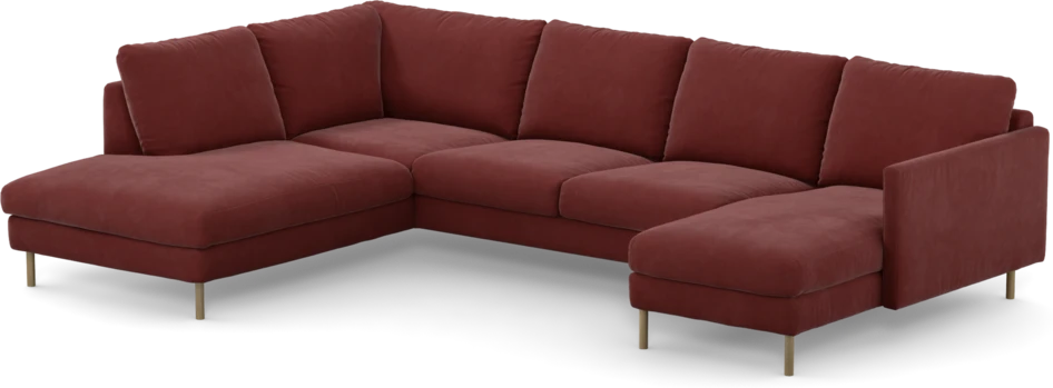 Madison - 2-sits soffa med divan vänster och schäslong höger - Rosa