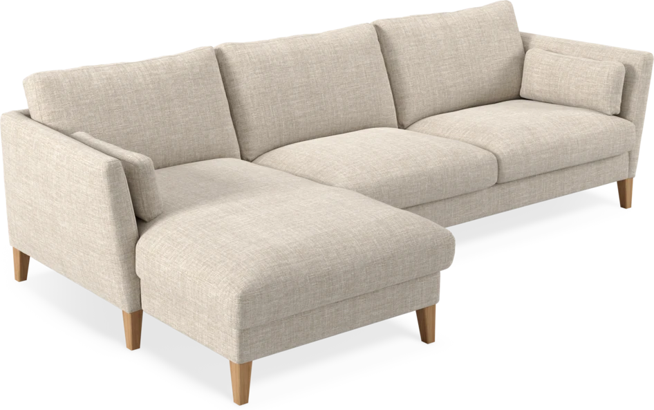 Winston - 3-sits soffa med schäslong, vändbar - Beige