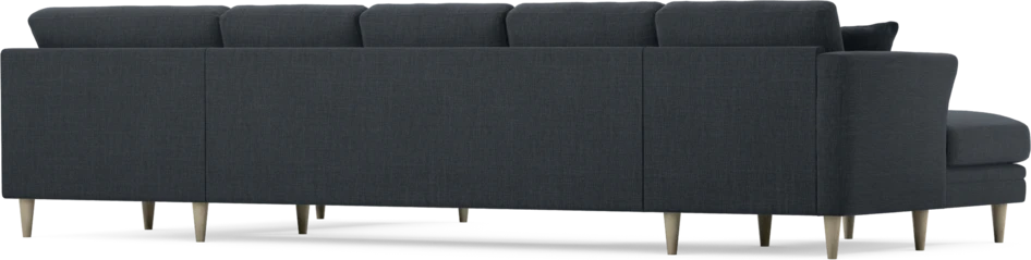 Eden - 3-sits soffa med schäslong vänster och divan höger - Blå