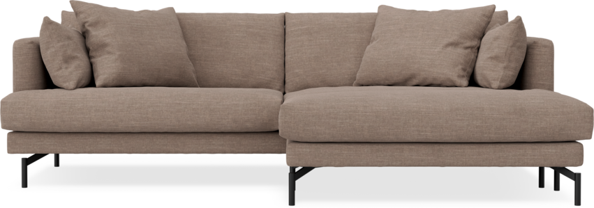 Harper - 4-sits med schäslong XL höger - Brun