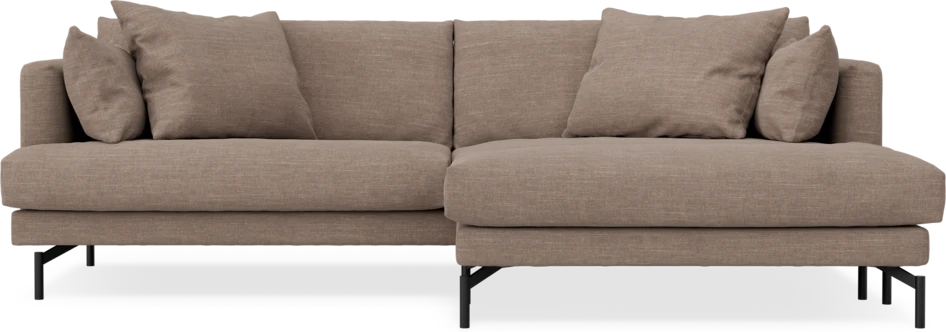 Harper - 4-sits med schäslong XL höger - Brun