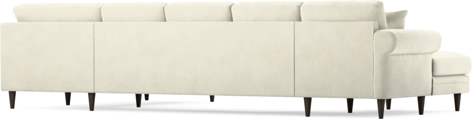 Eden - 3-sits soffa med schäslong vänster och divan höger - Vit
