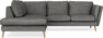 Madison - 2-sits soffa med divan vänster - Grå