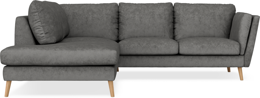 Madison - 2-sits soffa med divan vänster - Grå