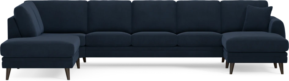 Eden - 3-sits soffa med divan vänster och schäslong höger - Blå