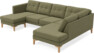Rio - 3-sits soffa med schäslong vänster och divan höger - Grön