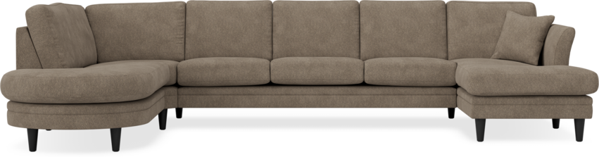 Eden - 3-sits soffa med divan vänster och schäslong höger - Gul