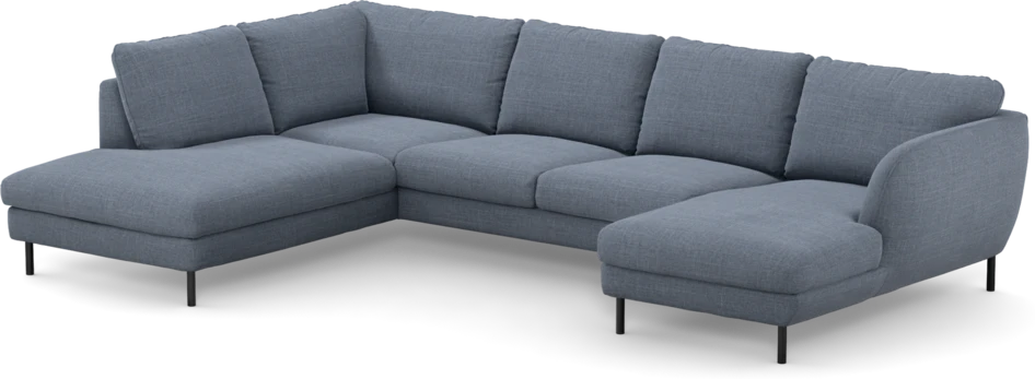 Madison - 2-sits soffa med divan vänster och schäslong höger - Blå