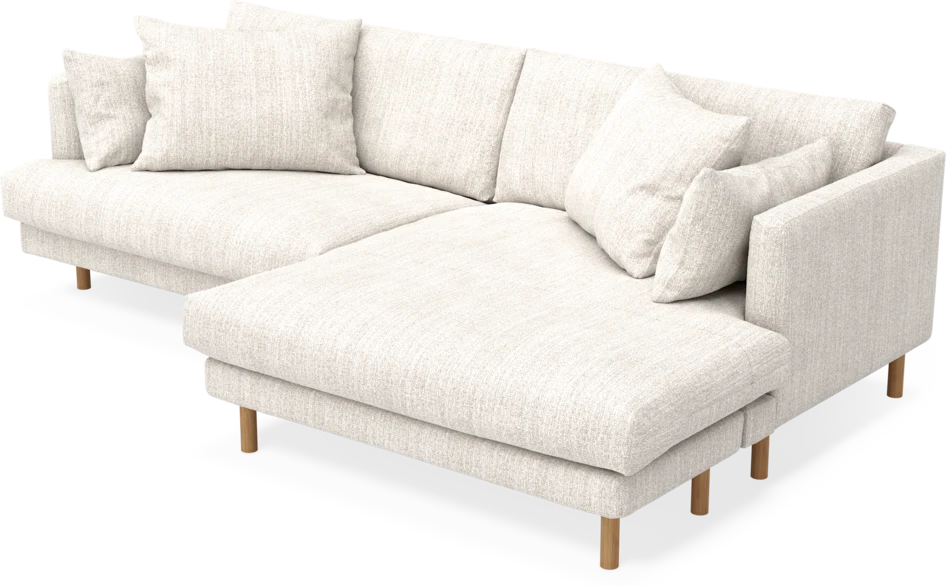 Harper - 4-sits med schäslong XL höger - Vit