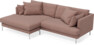 Harper - 3-sits soffa XL med schäslong XL vänster - Rosa