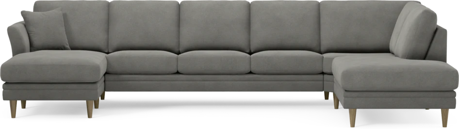 Eden - 3-sits soffa med schäslong vänster och divan höger - Grå