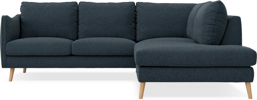 Madison - 2-sits soffa med divan höger - Turkos