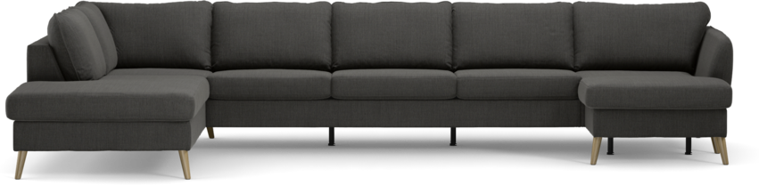 County - 4-sits soffa med divan vänster och schäslong höger - Grå