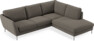 Madison - 2-sits soffa med divan höger - Brun