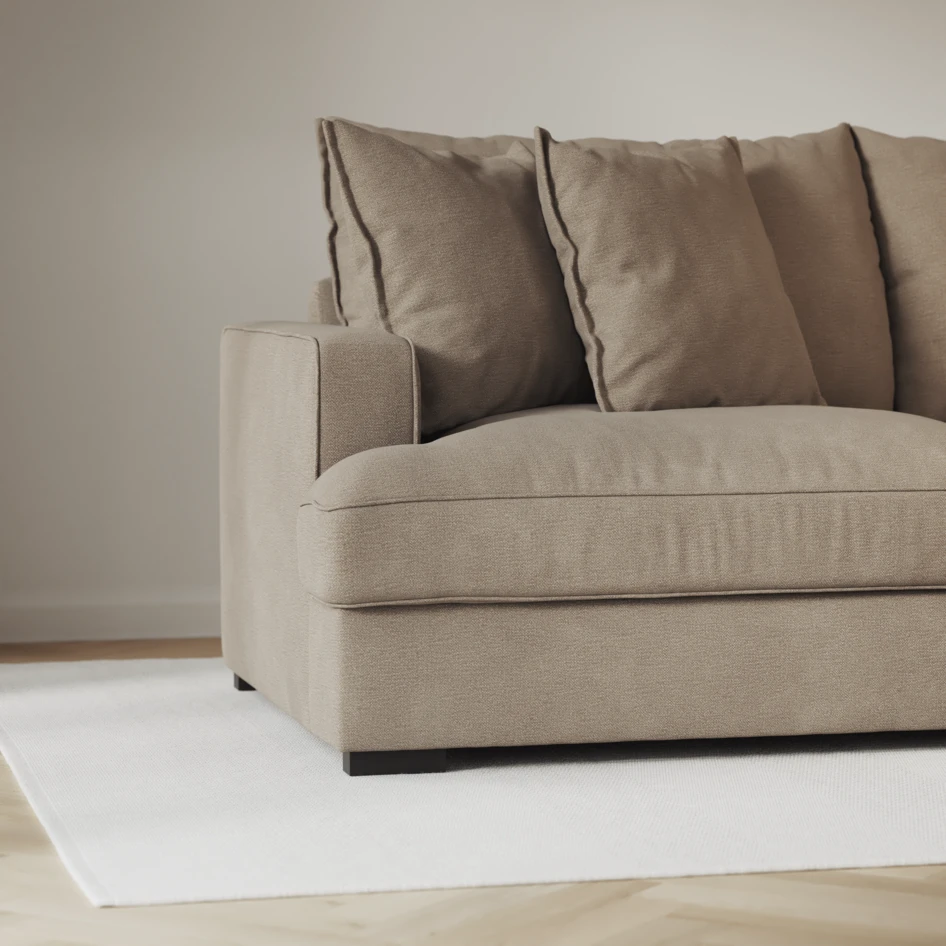 Mila - 3-sits soffa, hel dyna - Beige