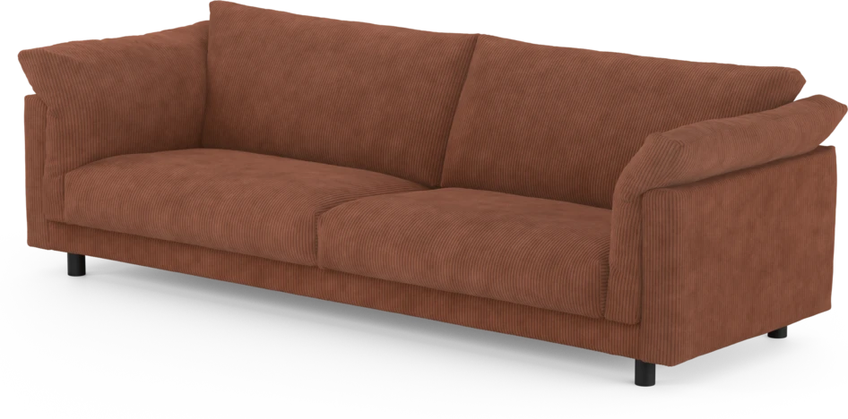 Cherrie - 4-sits soffa, fast klädsel - Orange