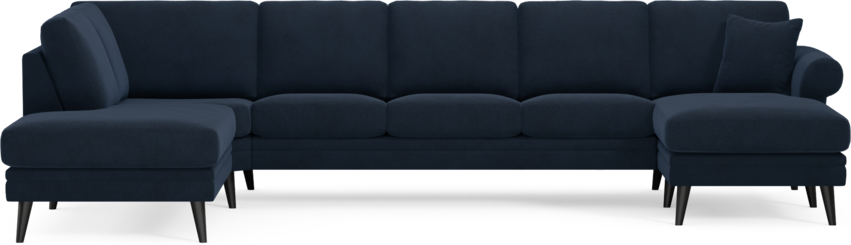 Eden - 3-sits soffa med divan vänster och schäslong höger - Blå