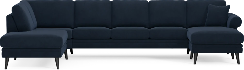 Eden - 3-sits soffa med divan vänster och schäslong höger - Blå